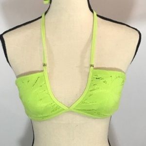 NWOT Bright Green AE Halter Bikini Top